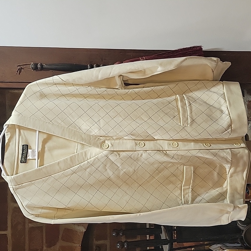Haband Cream Button-Up Cardigan